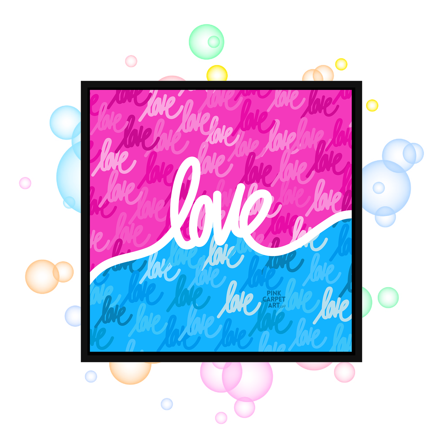 Love always wins framed canvas