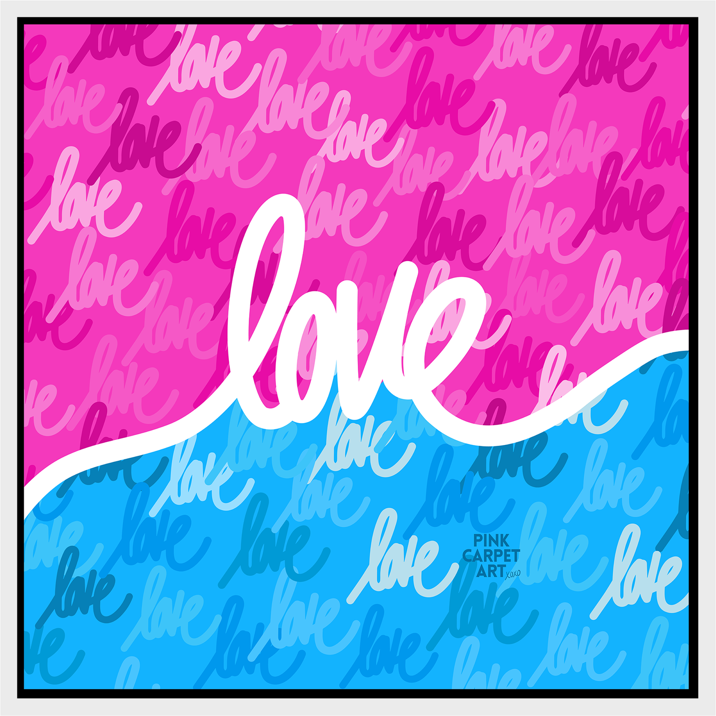 Love always wins framed canvas