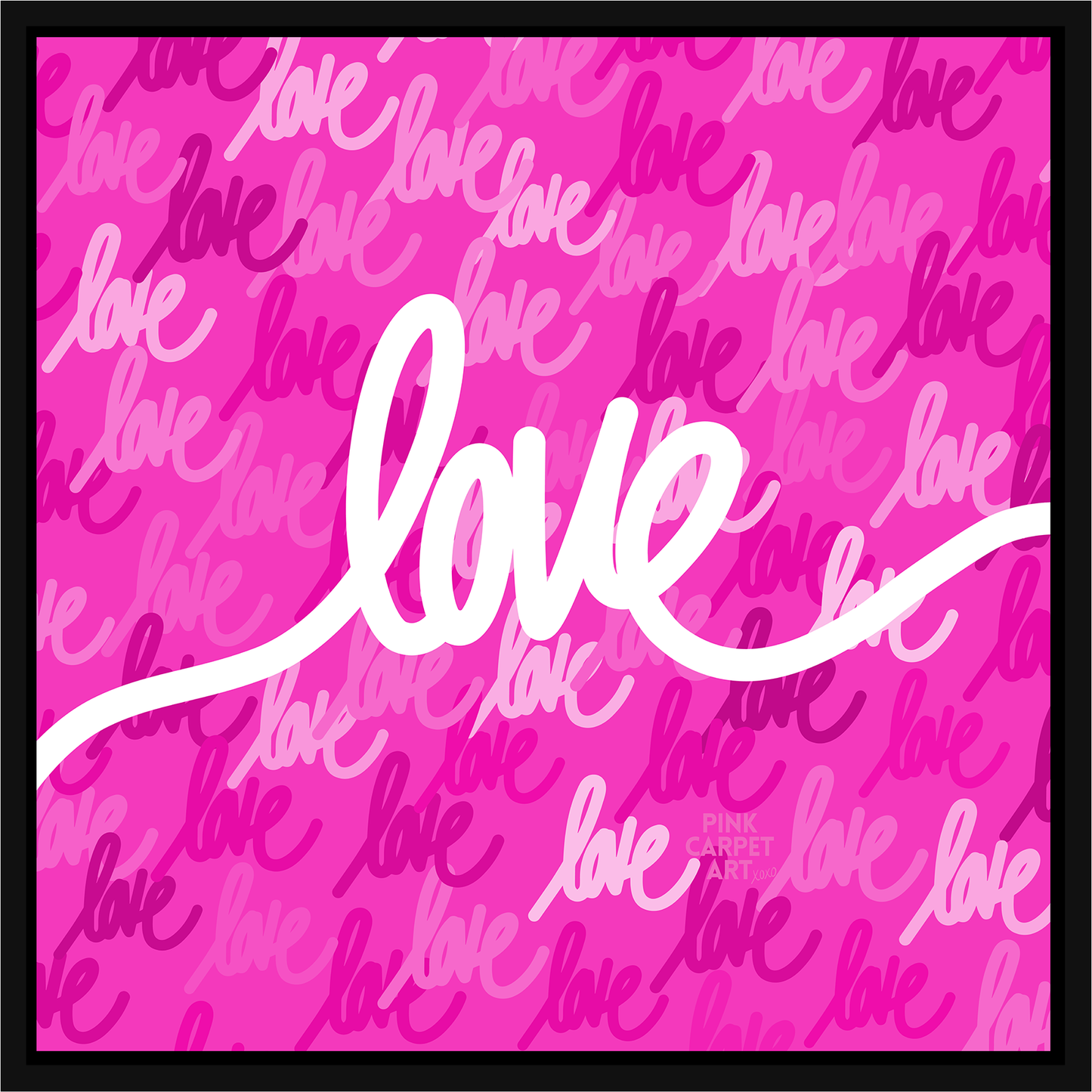 Love always wins framed canvas