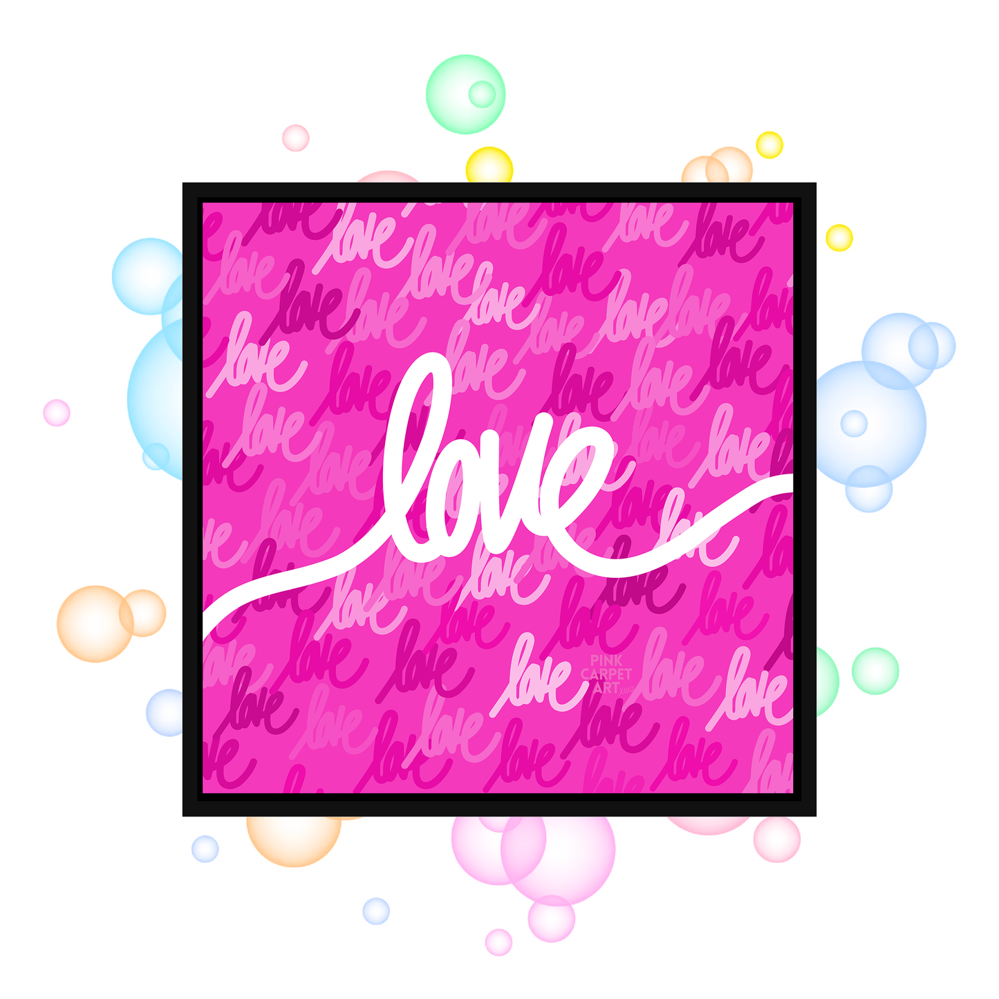 Love always wins framed canvas