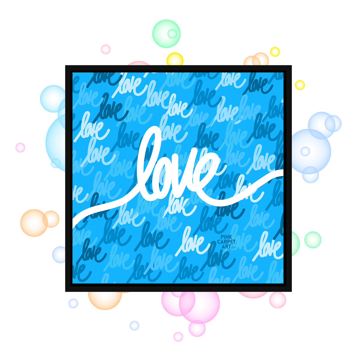 Love always wins framed canvas