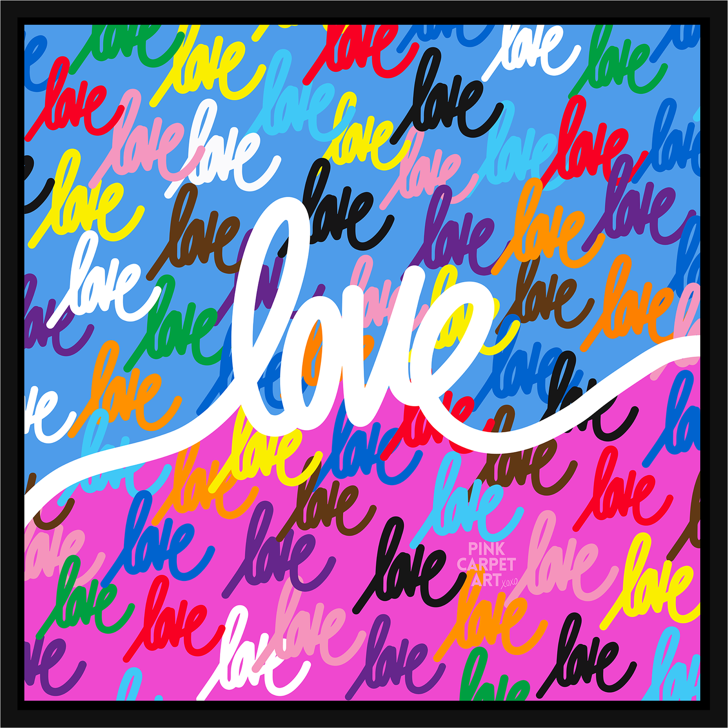 Love always wins framed canvas