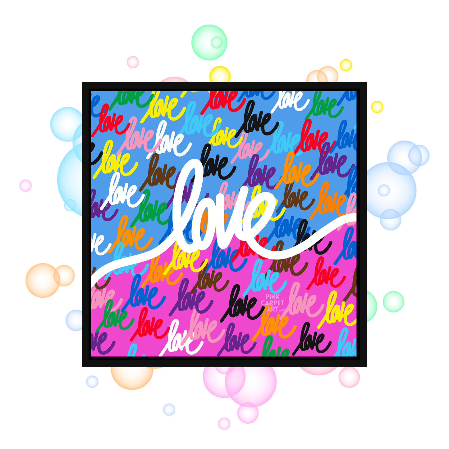 Love always wins framed canvas