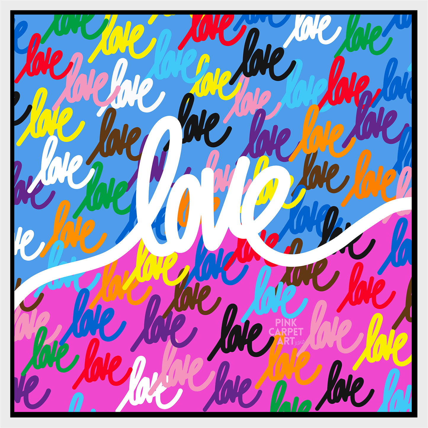 Love always wins framed canvas