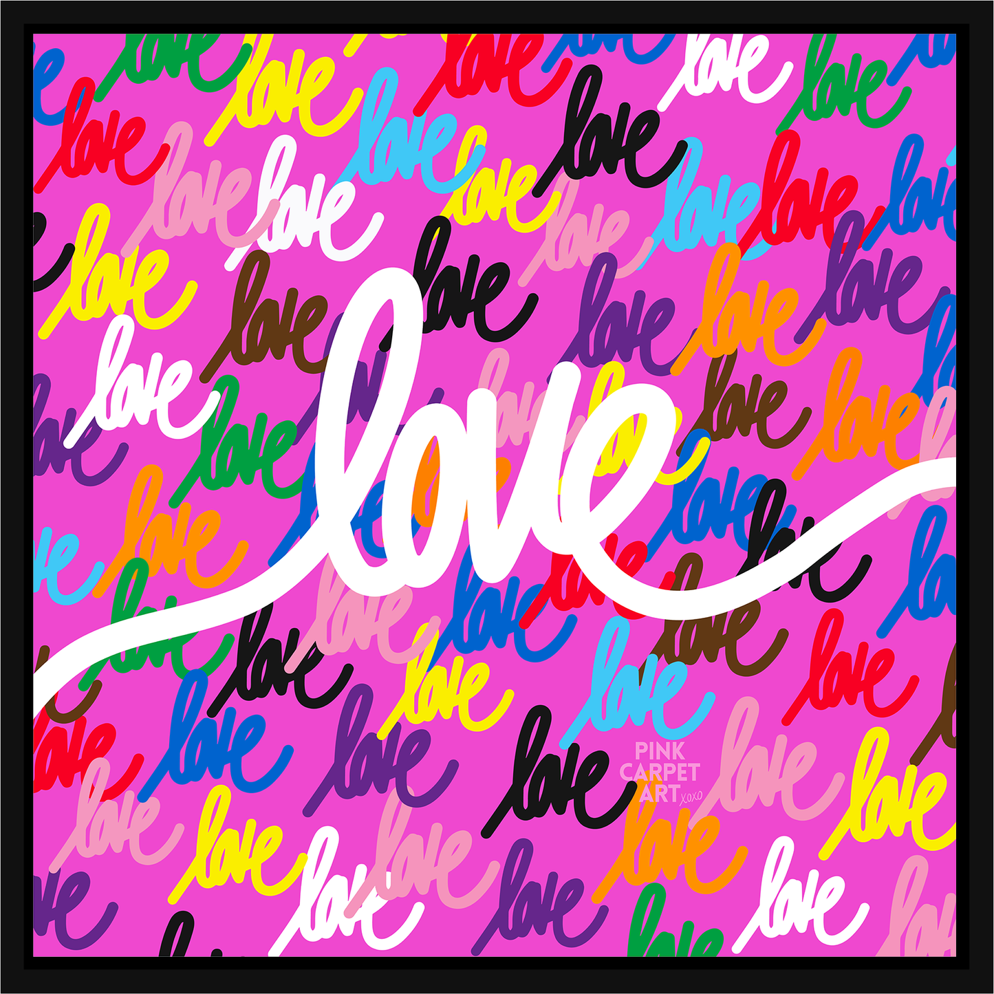 Love always wins framed canvas