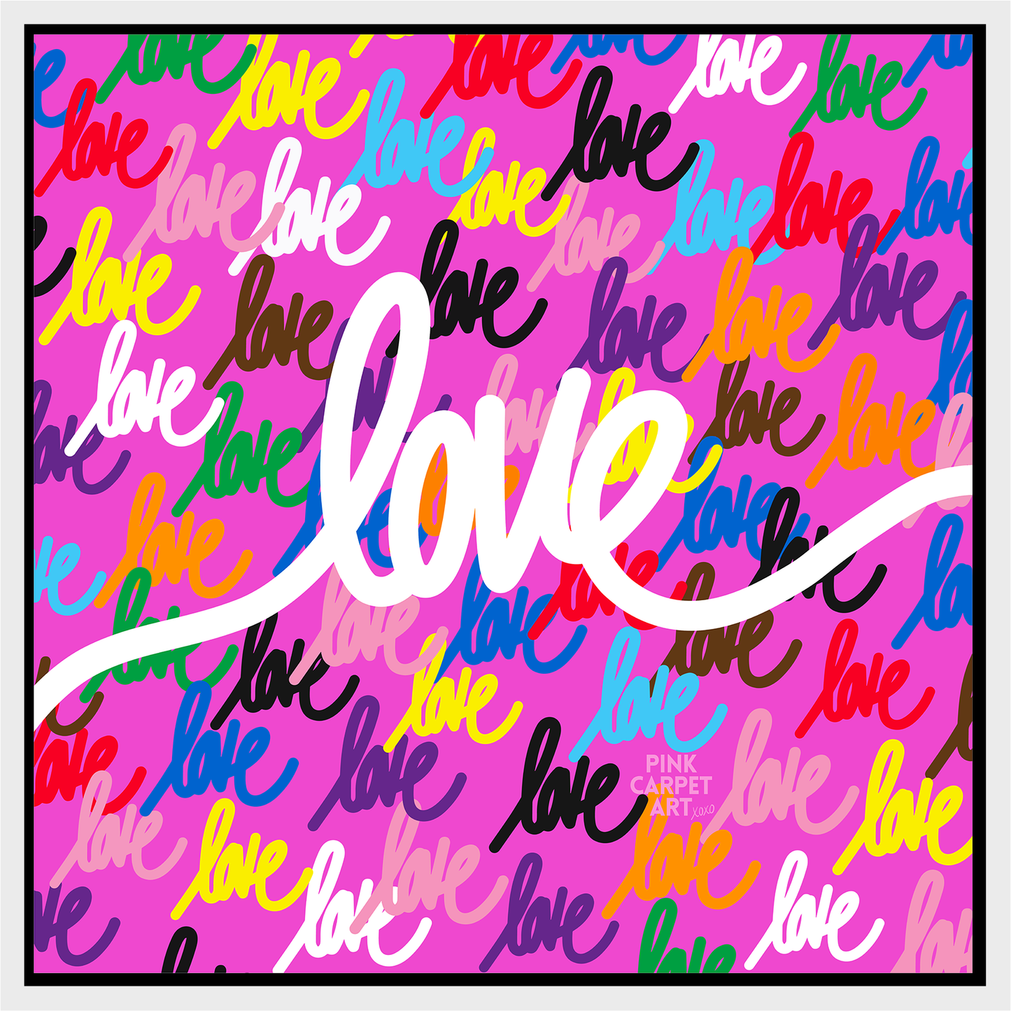 Love always wins framed canvas