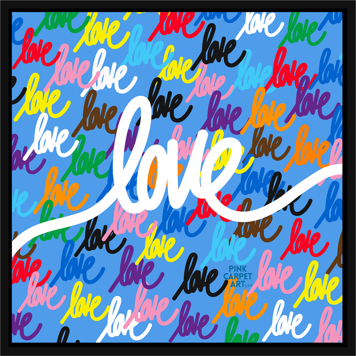 Love always wins framed canvas