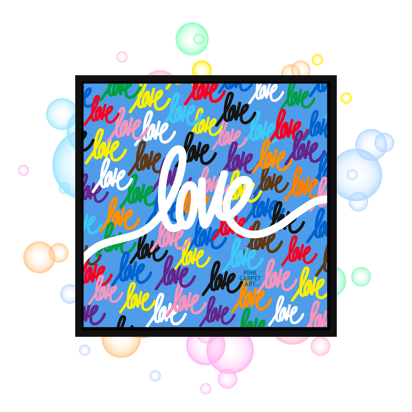 Love always wins framed canvas