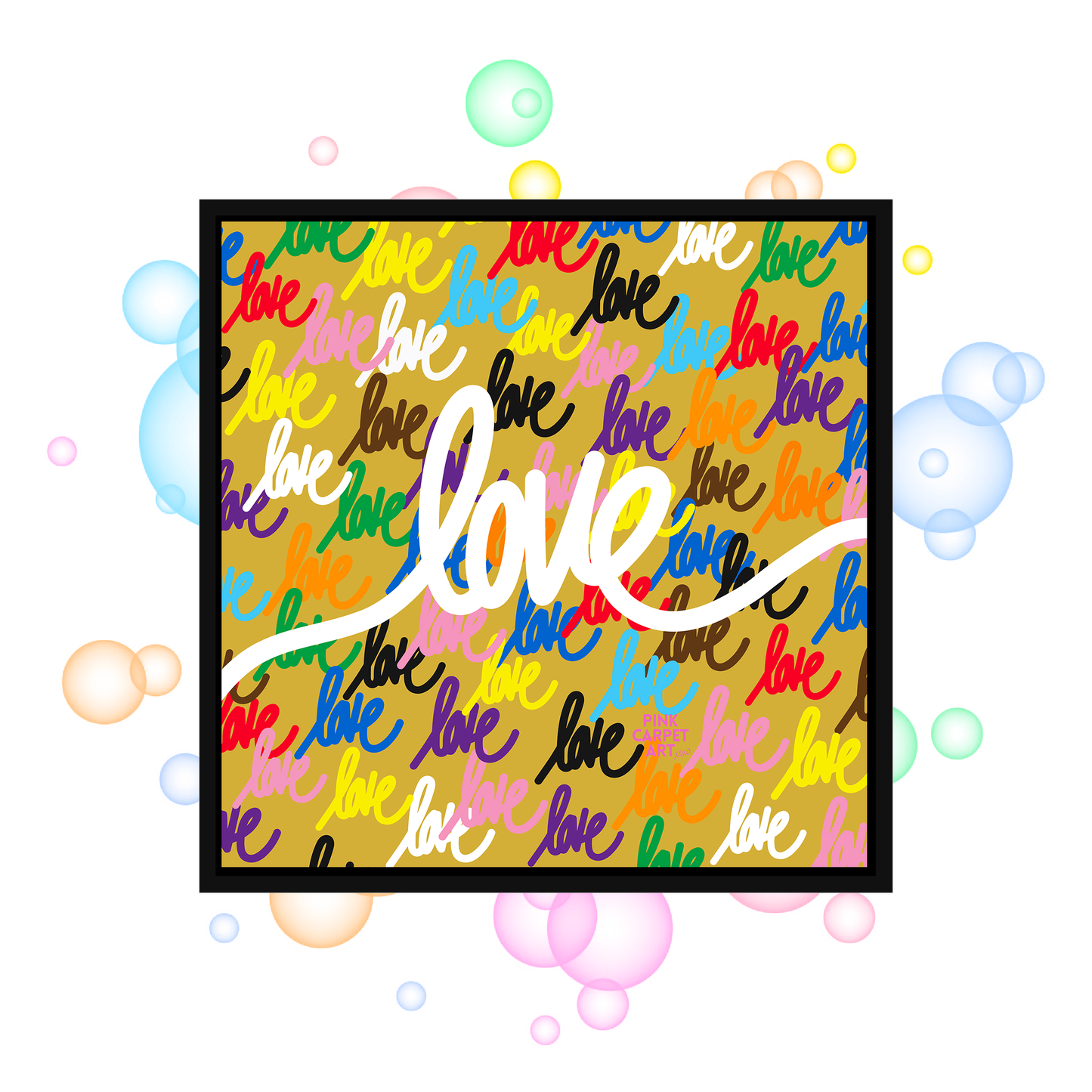 Love always wins framed canvas