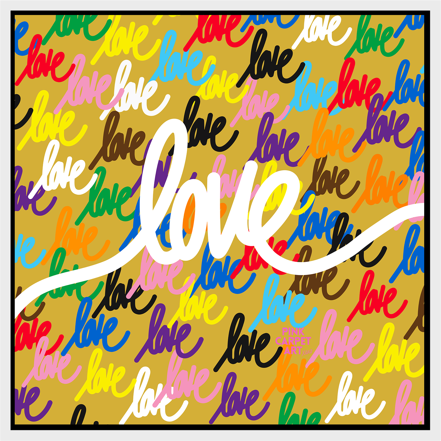 Love always wins framed canvas