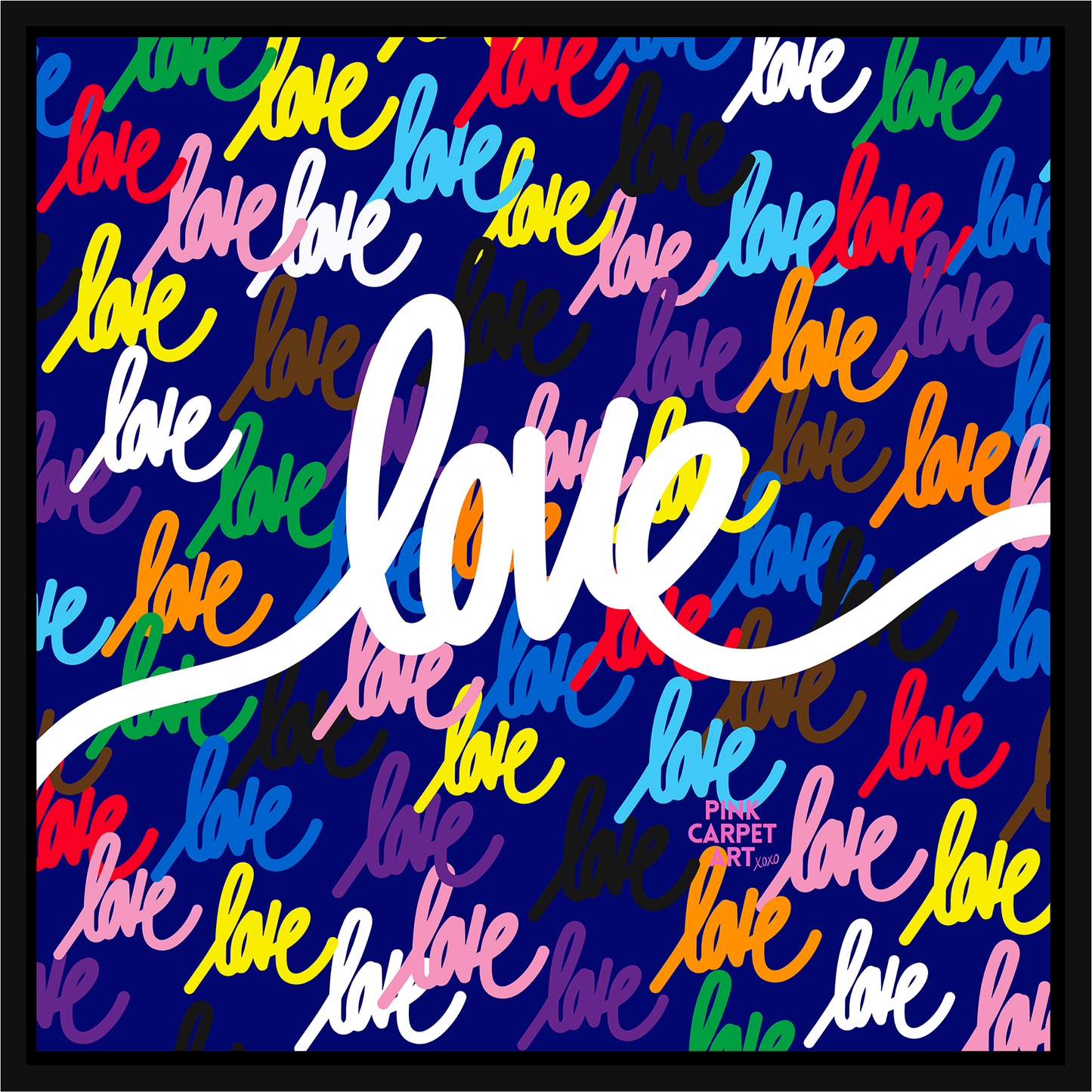 Love always wins framed canvas