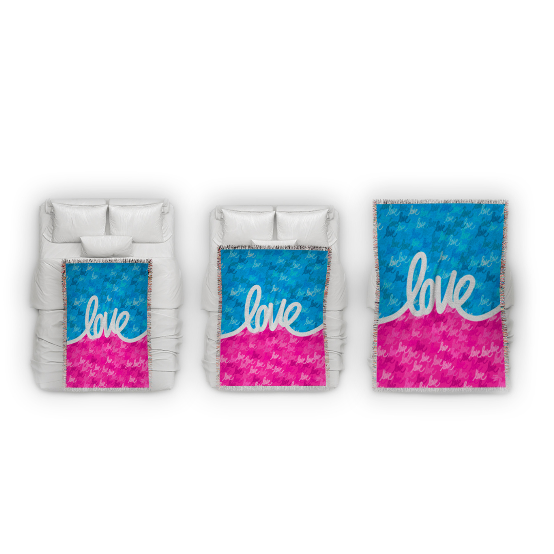 Love always wins woven blankets