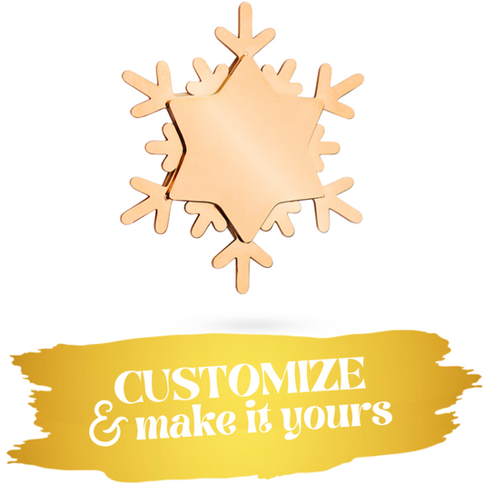 Snowflake ornament - rose gold