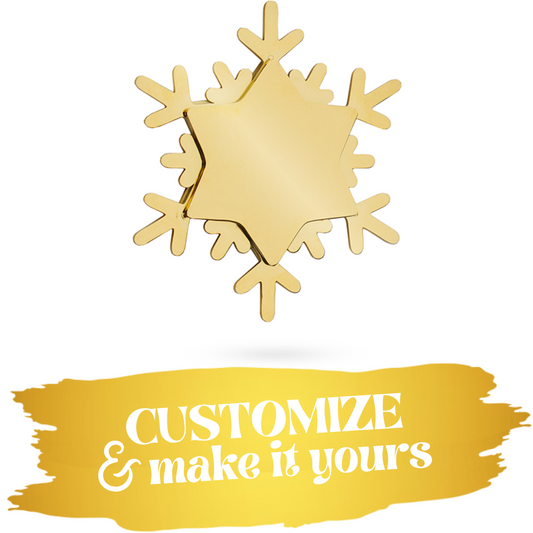 Snowflake ornament - yellow gold