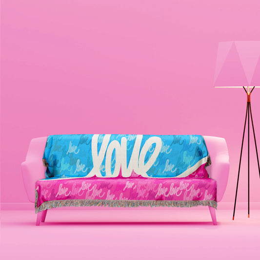 Love always wins woven blankets