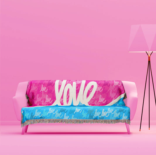 Love always wins woven blankets
