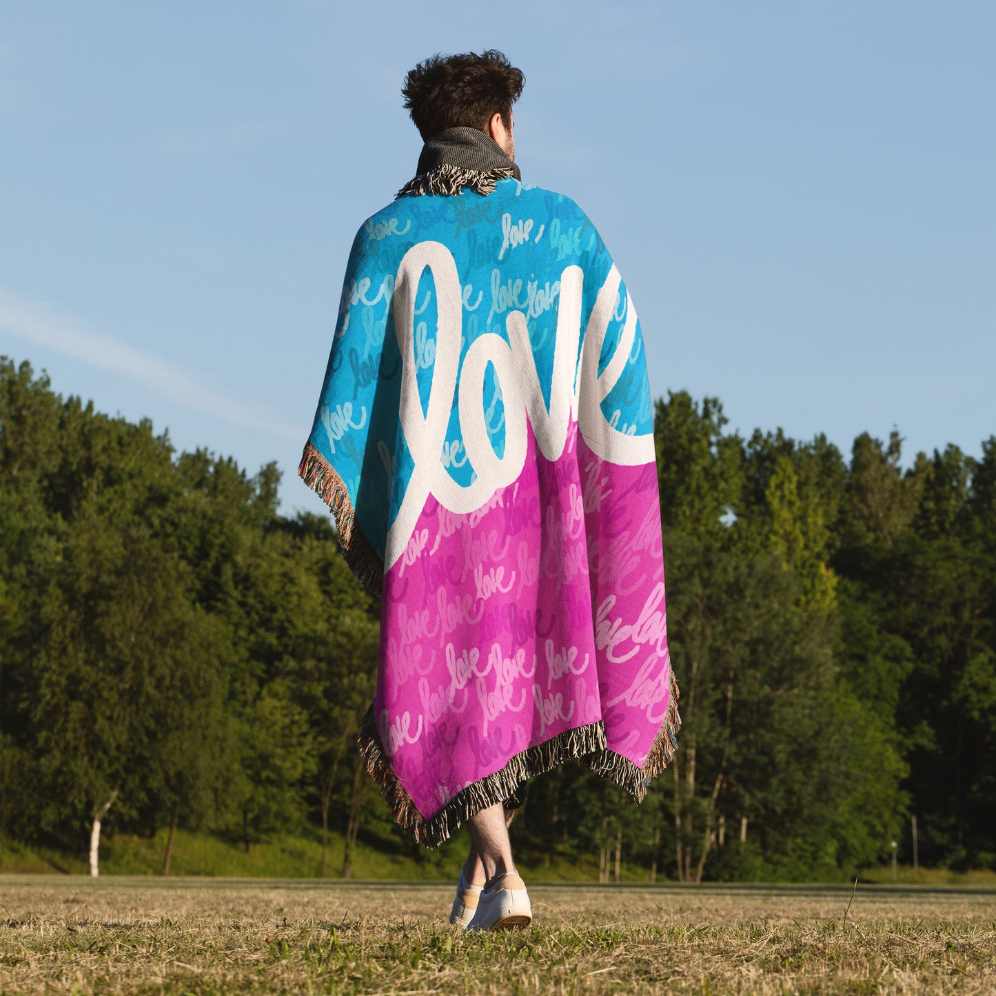 Love always wins woven blankets