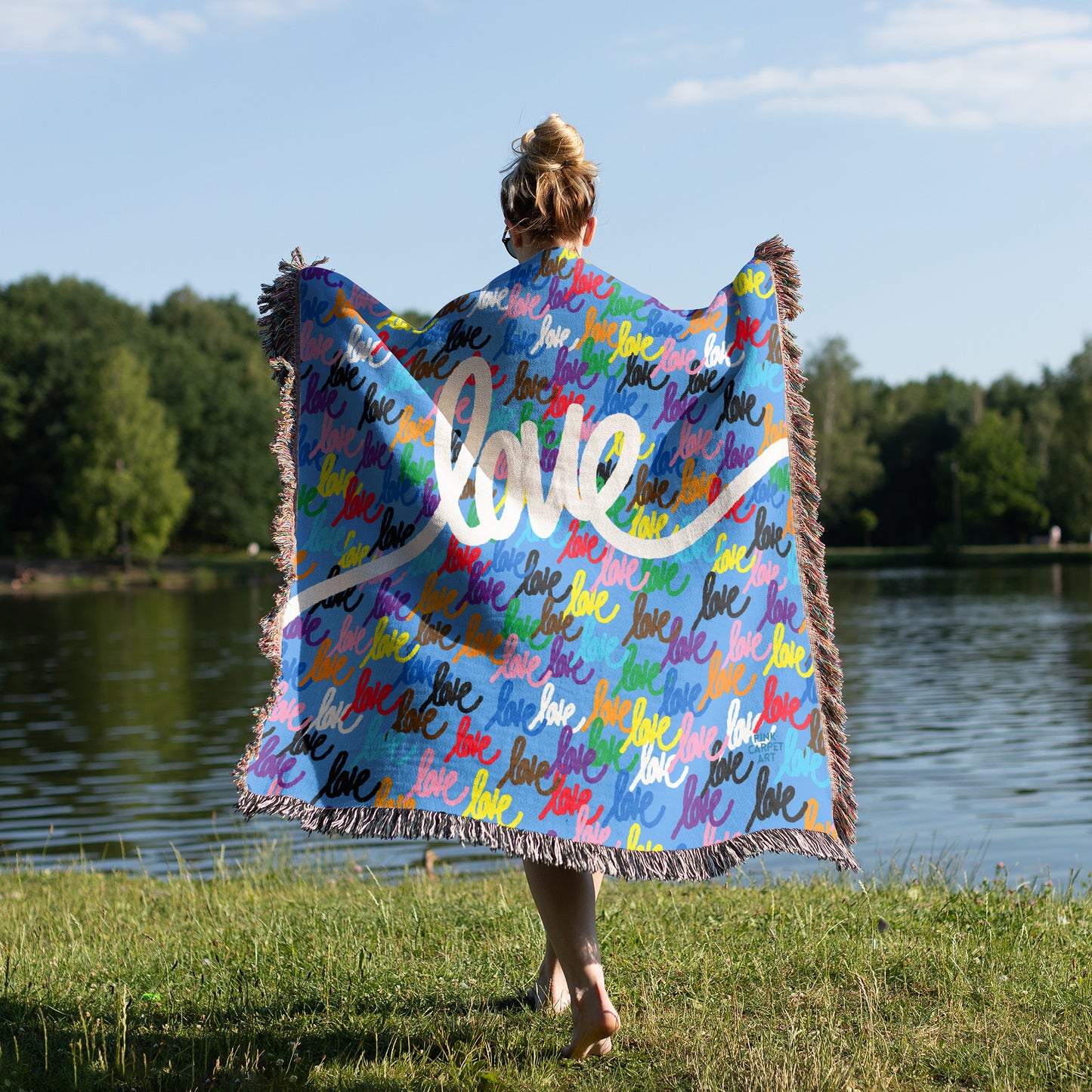 Love always wins woven blankets