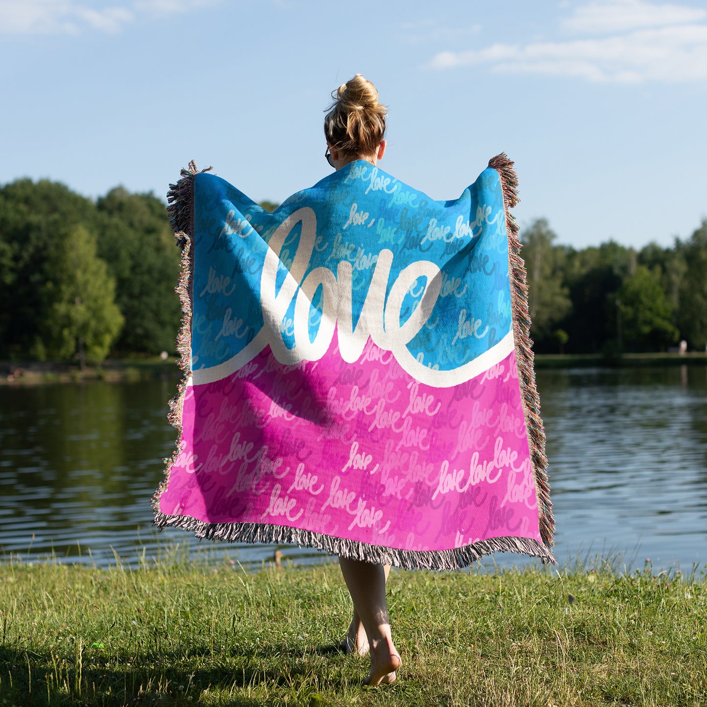 Love always wins woven blankets