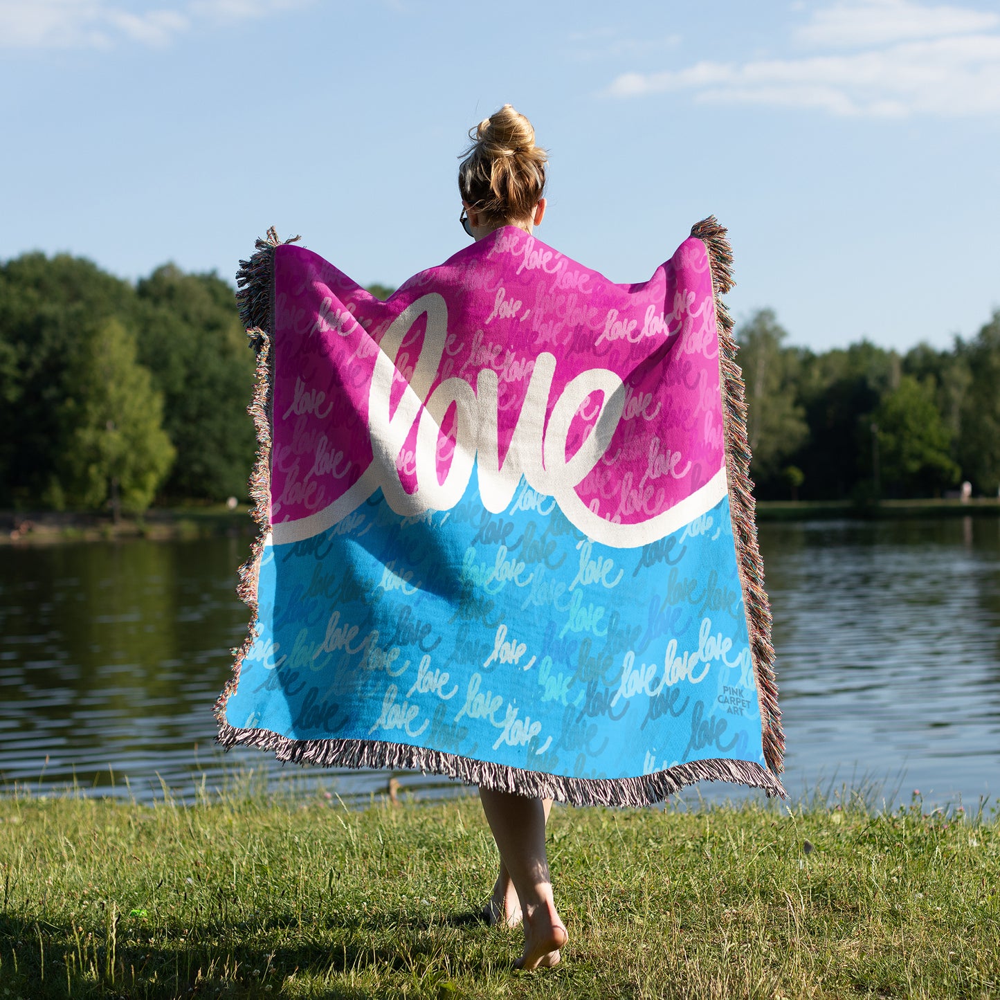 Love always wins woven blankets