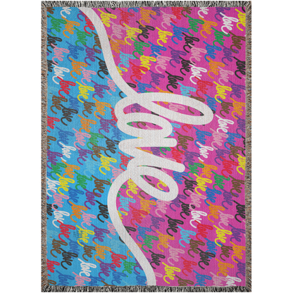 Love always wins woven blankets