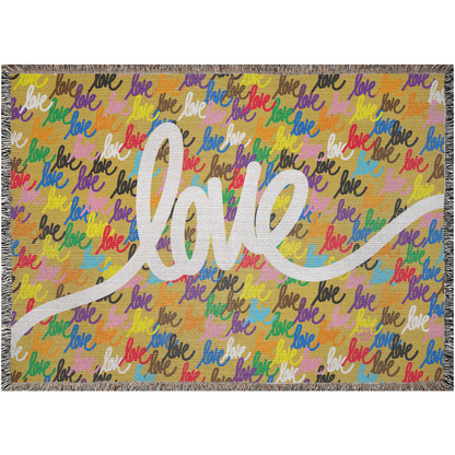 Love always wins woven blankets