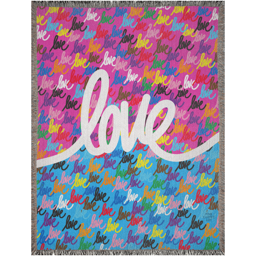 Love always wins woven blankets