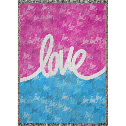 Love always wins woven blankets