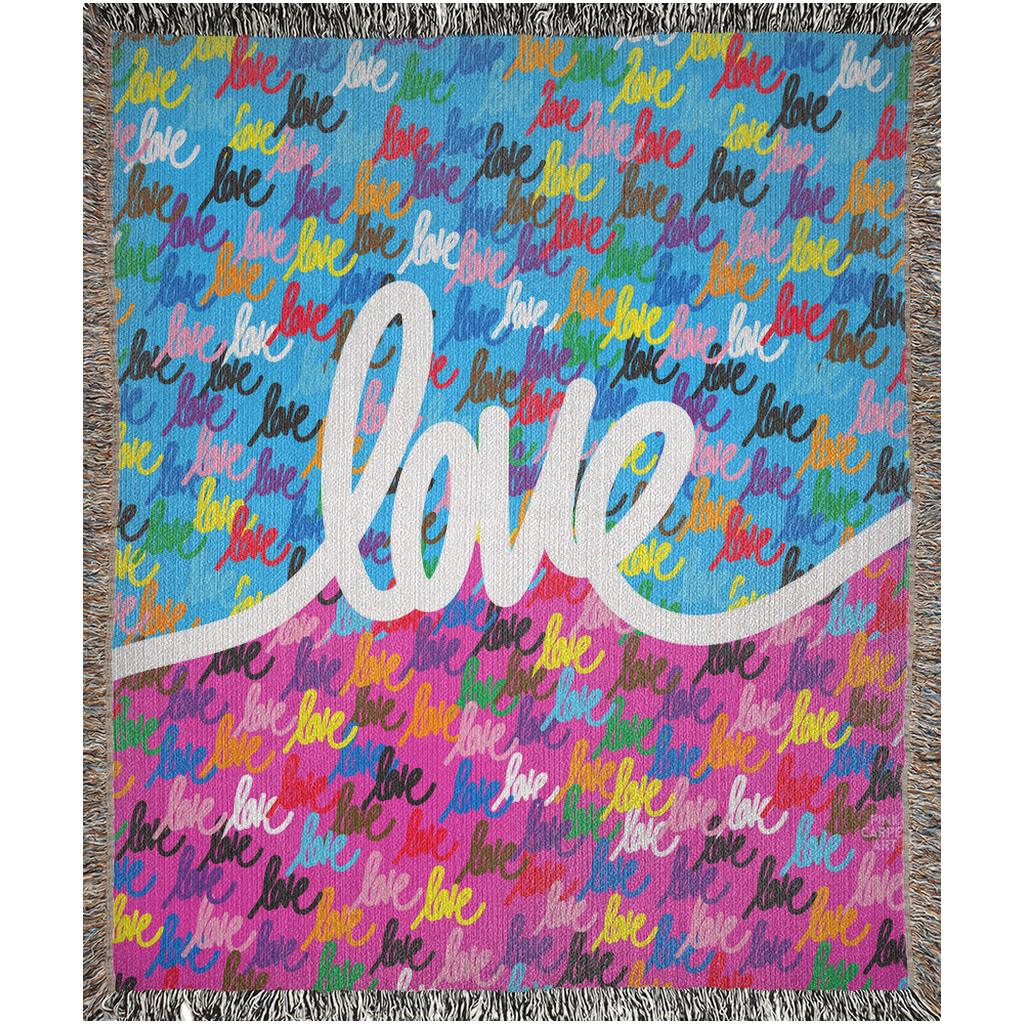 Love always wins woven blankets