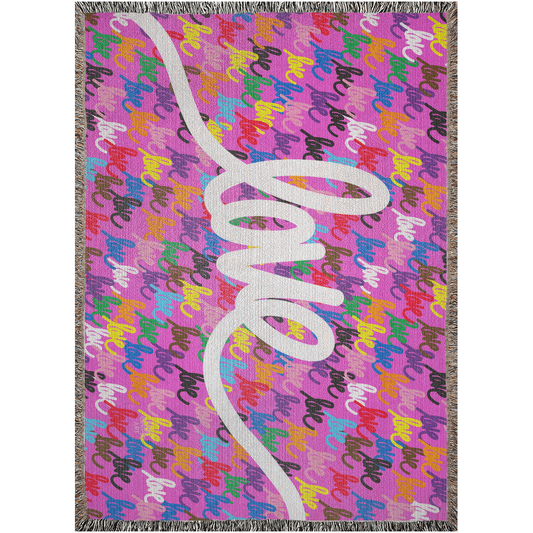 Love always wins woven blankets