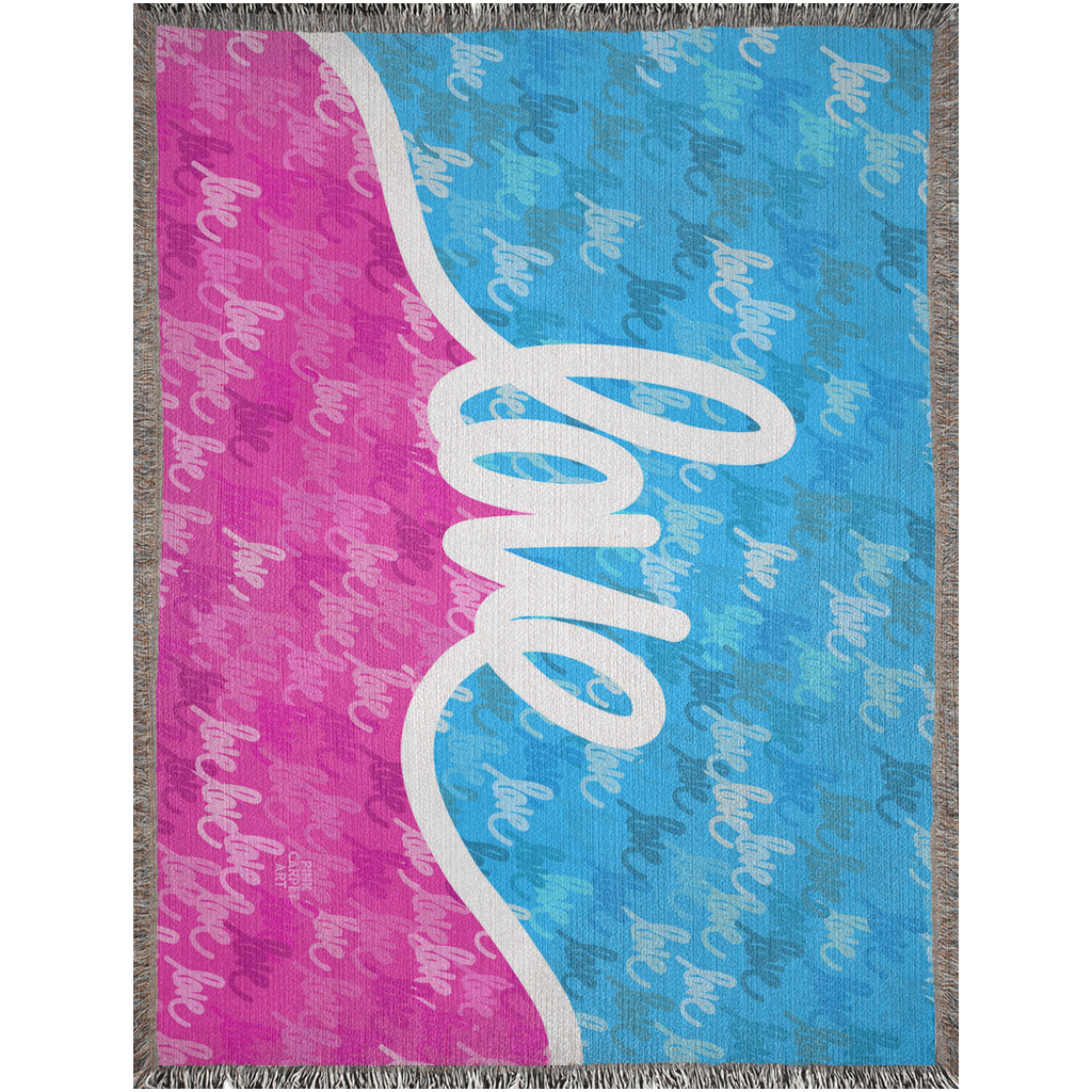Love always wins woven blankets