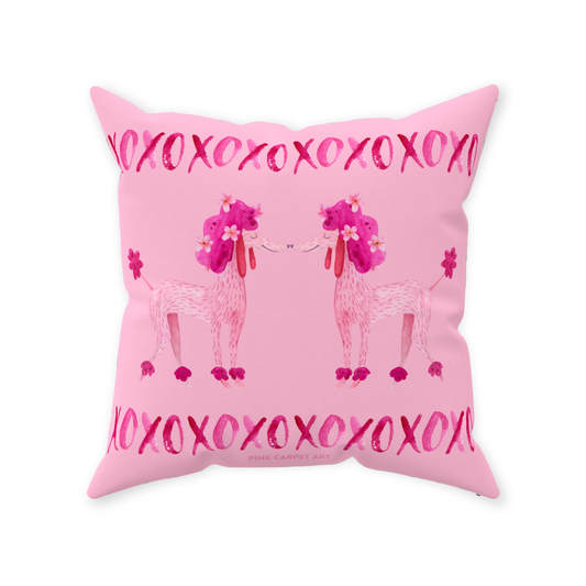 XOXO poodle pillows